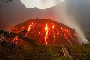 Erupsi Gunung Berapi Menyemburkan Lava dan Abu, Memberikan Dampak pada Lingkungan