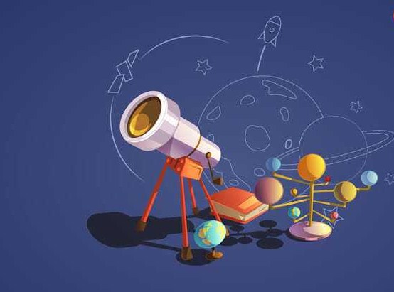 Ilustrasi polusi cahaya dan satelit yang mempengaruhi penelitian astronomi