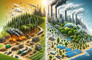 Ilustrasi dampak perubahan iklim terhadap biodiversitas global.